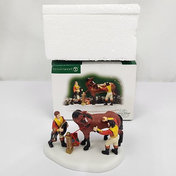Department 56 Tending The Royal Horses #58813 Dickens Village Christmas w/Box - Picture 1 of 10